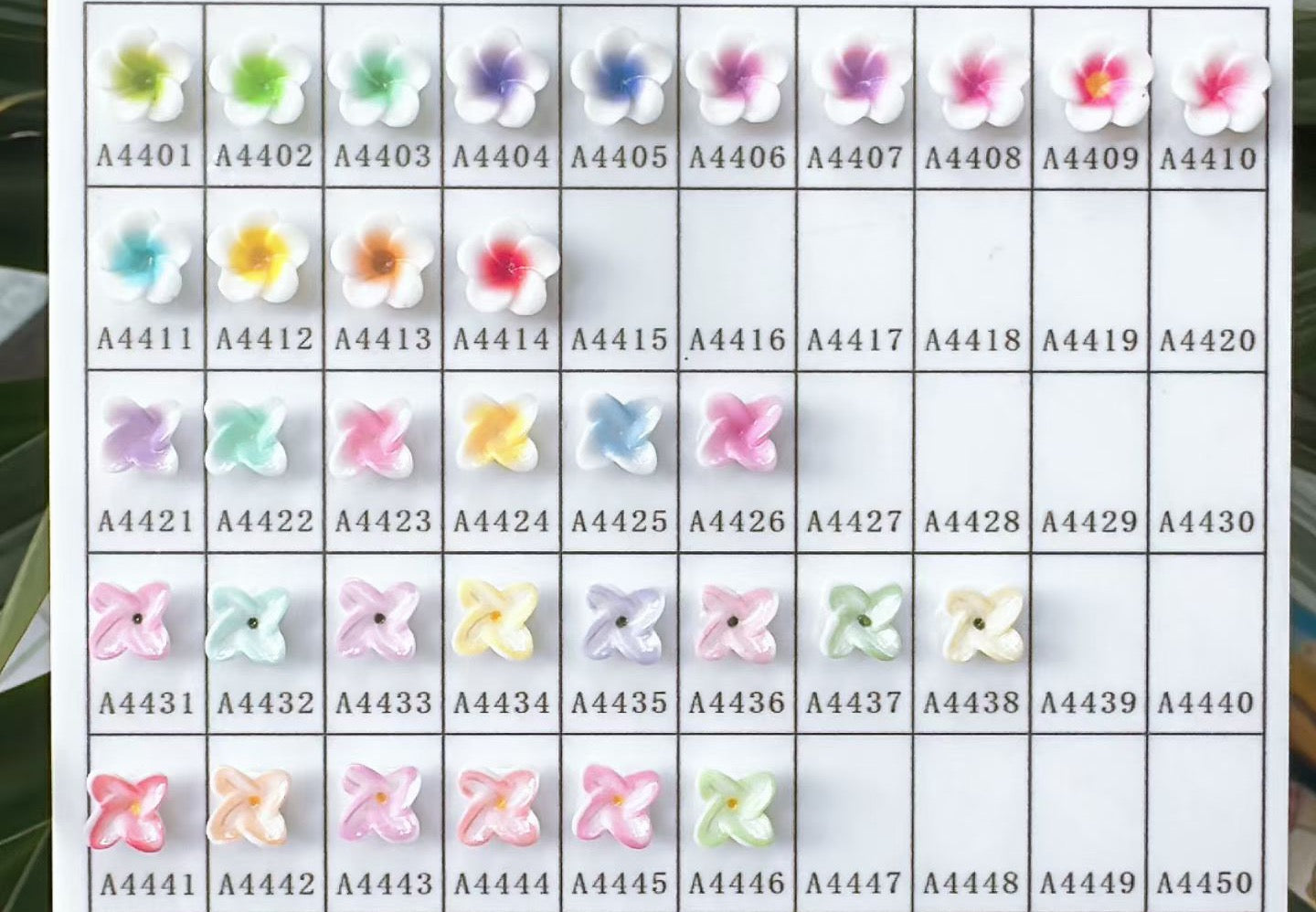 Flower nail charms